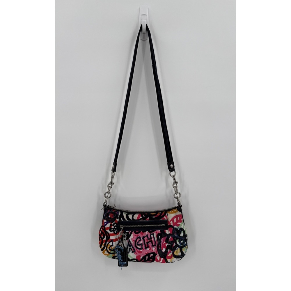Coach Poppy Graffiti Blossom Crossbody Handbag Size Small Y2K Colorful